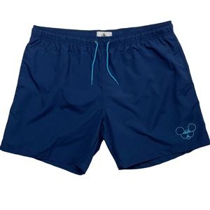 Disney Parks Walt Disney World Mickey Mouse Blue Swim Trunks Swimsuit Men's XXL
